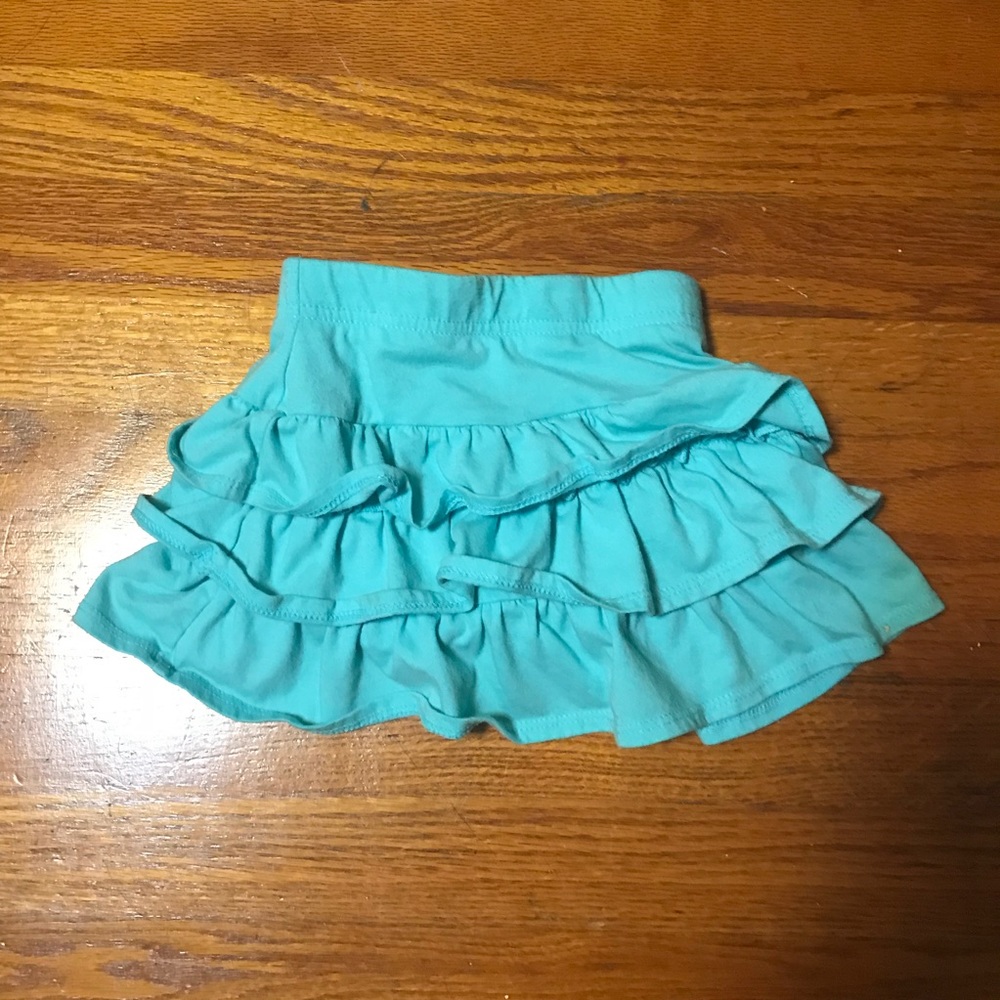 Toddler Girl Teal Ruffled Skort (3T)